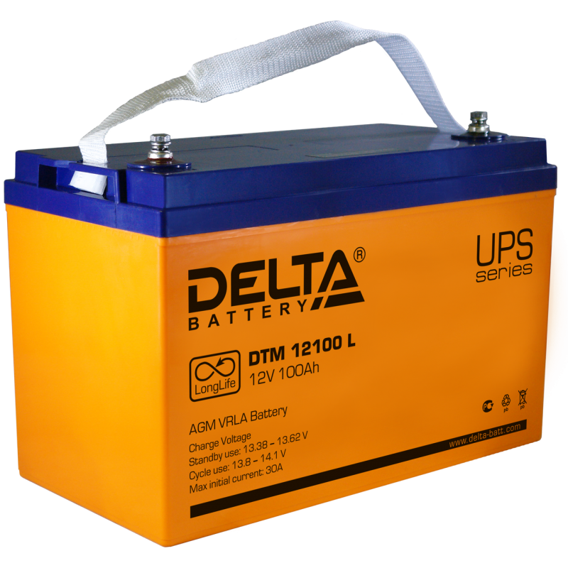 Аккумулятор Delta DTM 12100L технология AGM